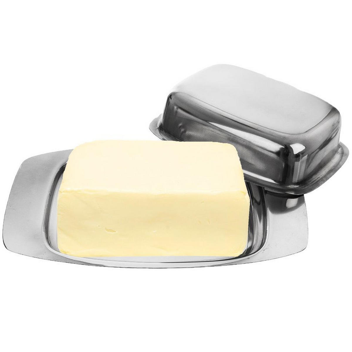 BUTTERDOSE Stahl - Silberfarben, Metall (12/8/18.5cm) - Orion 