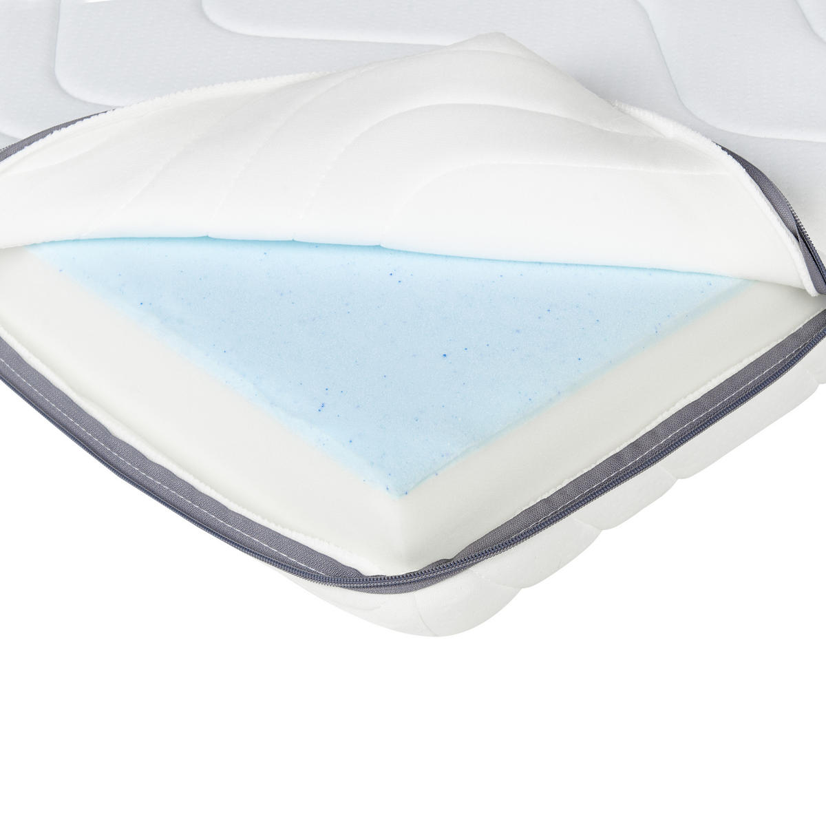 MEMORY-SCHAUMMATRATZE H2/3 Mittel 80/200 cm Petite - Weiß, Textil (80/200cm) - Beliani