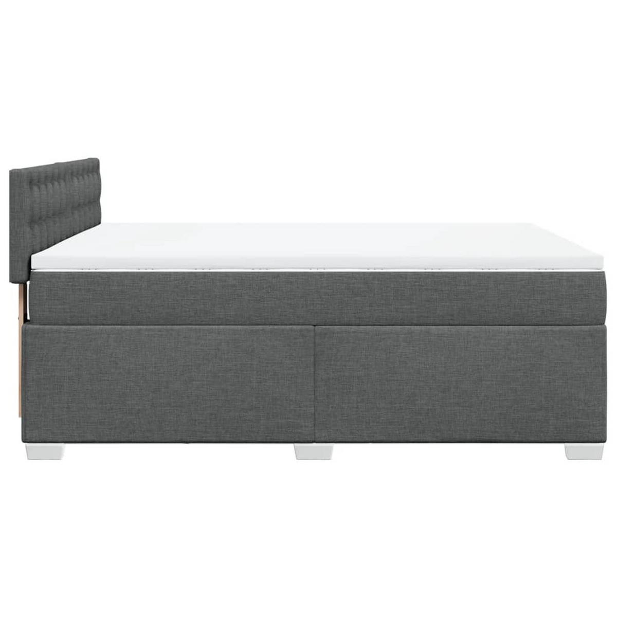BOXSPRINGBETT 160/200 Cm Grau Gewebe - Grau, Textil (160/200cm) - vidaXL