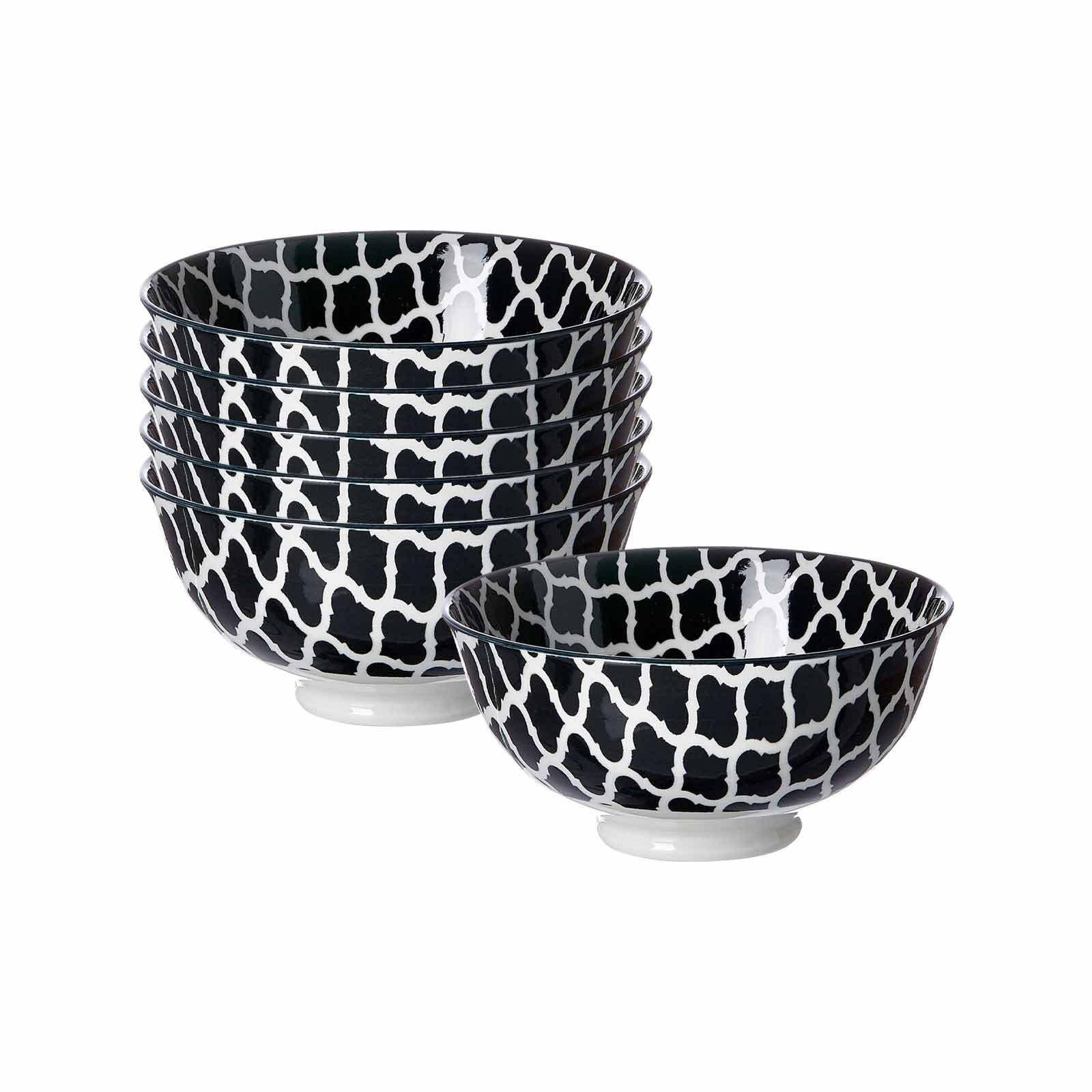 SERVIERSCHALEN Takeo Swing schwarz-weiß ø 12 cm 6er Set - Schwarz/Weiß, Keramik (12/6/12cm) - Ritzenhoff Breker