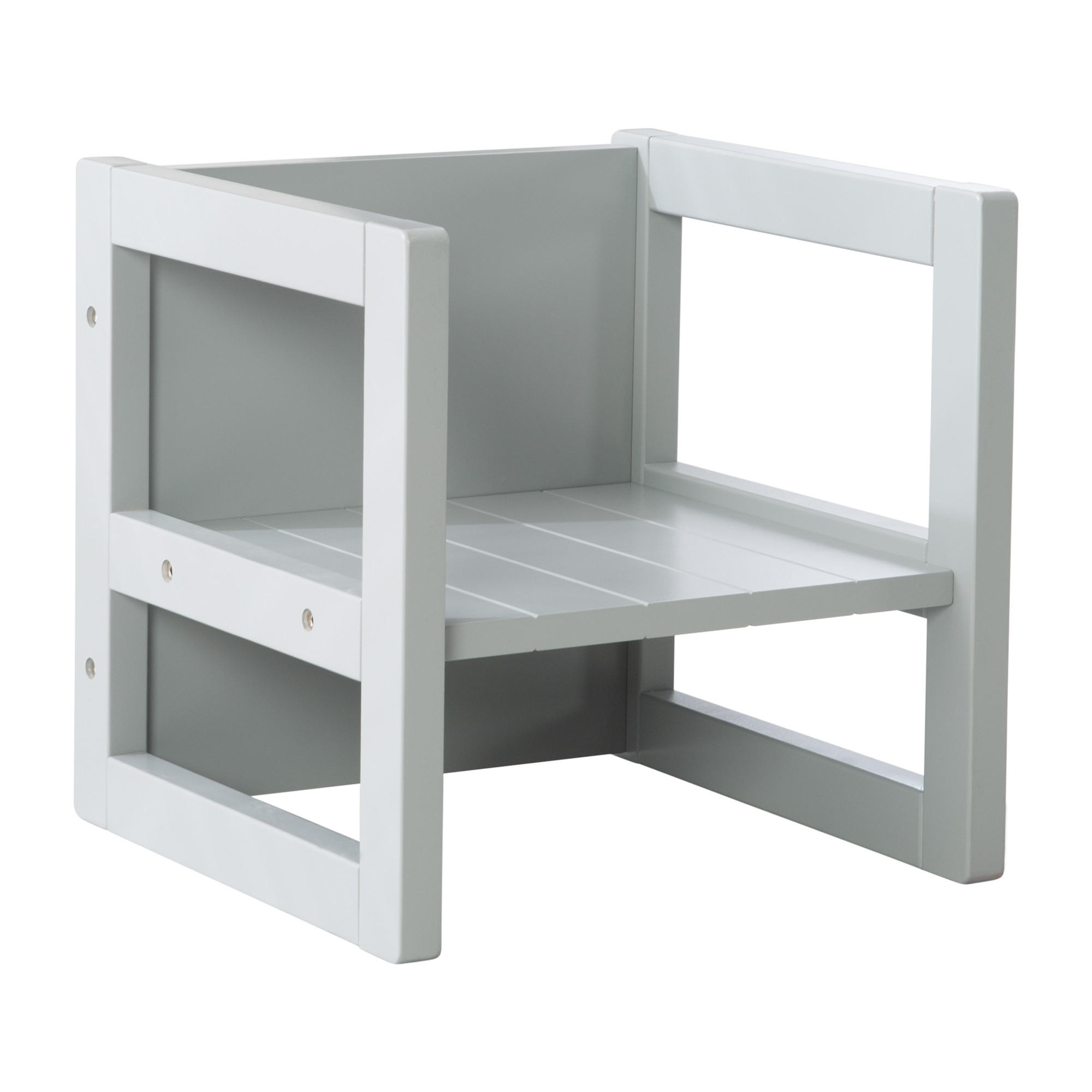 SITZHOCKER - Grau, Holzwerkstoff (30/30/30cm) - Roba