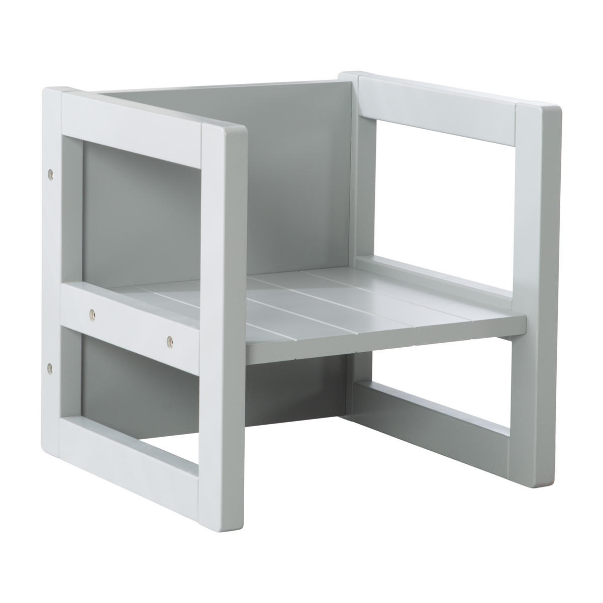 SITZHOCKER - Grau, Holzwerkstoff (30/30/30cm) - Roba