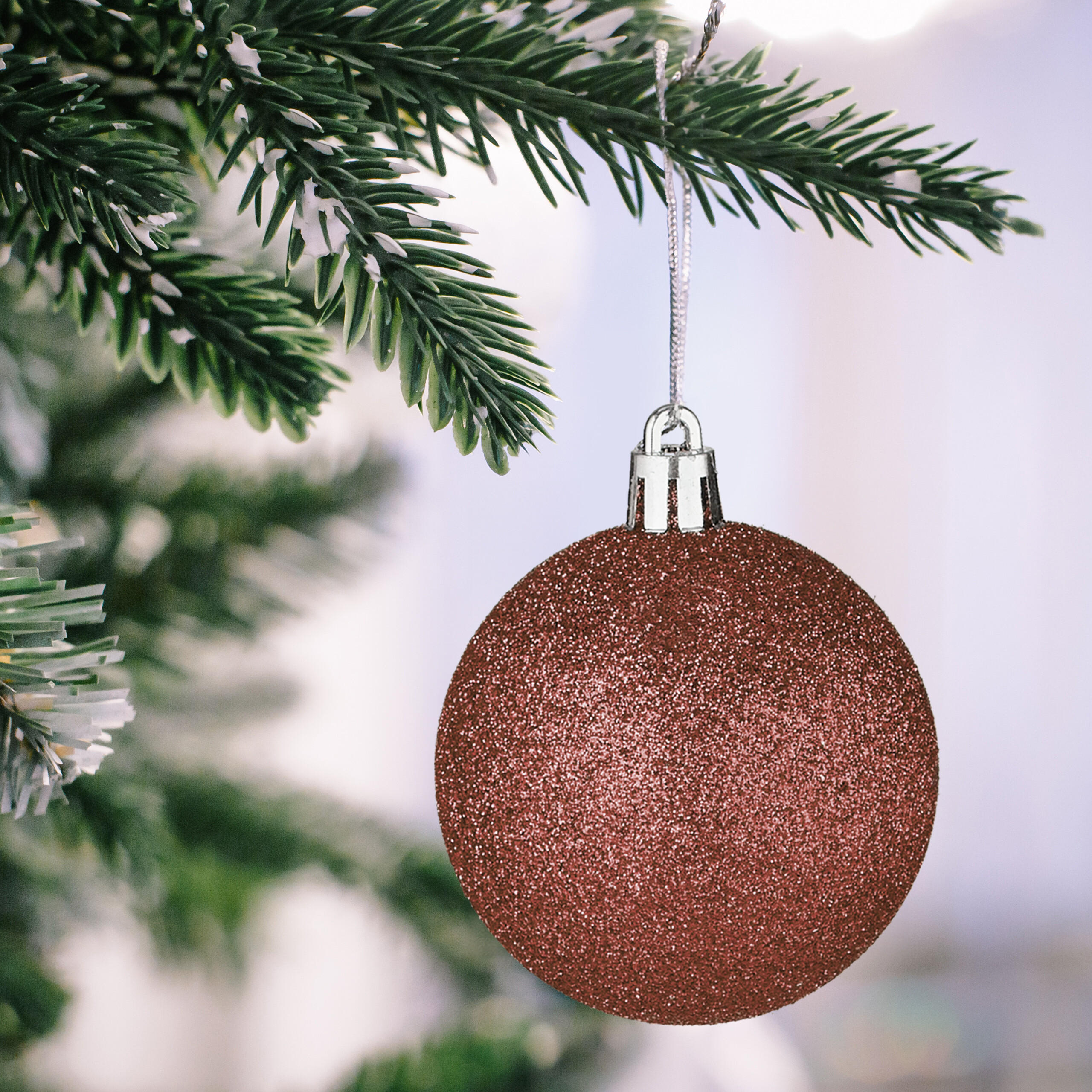 101-TLG.WEIHNACHTSKUGELN-SET - Dunkelrot, Kunststoff (20/19/2.5cm) - Relaxdays