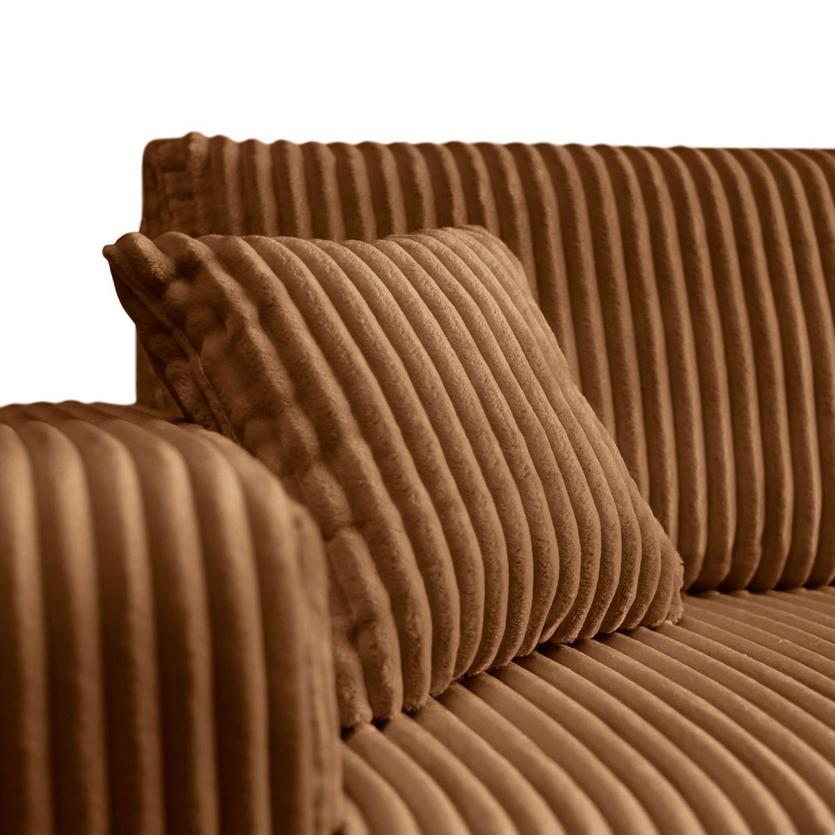 ECKSOFA PRESTIGE SOFT mit Schlaffunktion und Bettkasten, Tilia 56 - Hellbraun, Textil (277/143cm) - Lookway