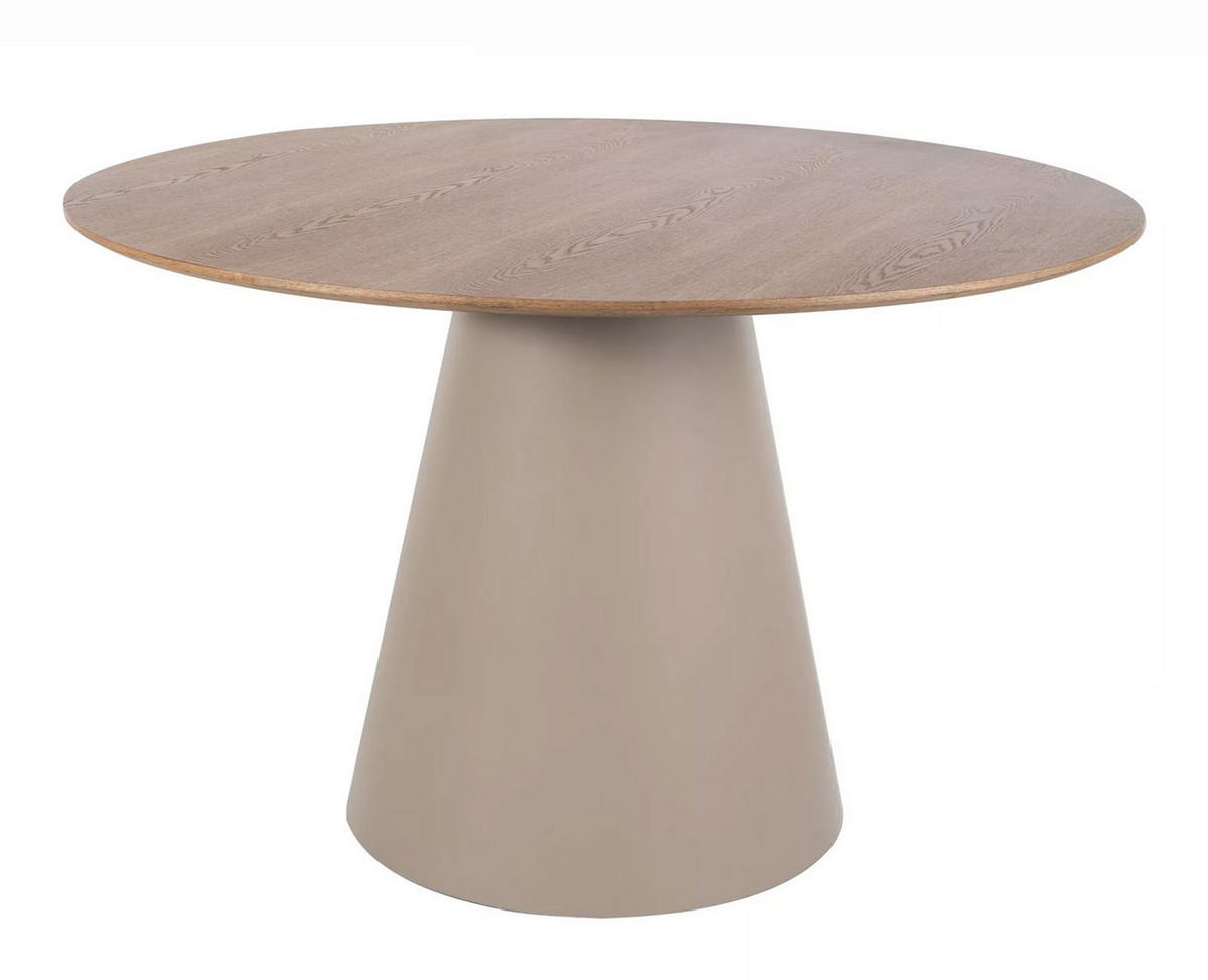 ESSTISCH Angel Eiche Natur / Kaschmir 120 / 120 / 76cm - Creme/Braun, Holz/Holzwerkstoff (120/120/76cm) - Feldmann-Wohnen