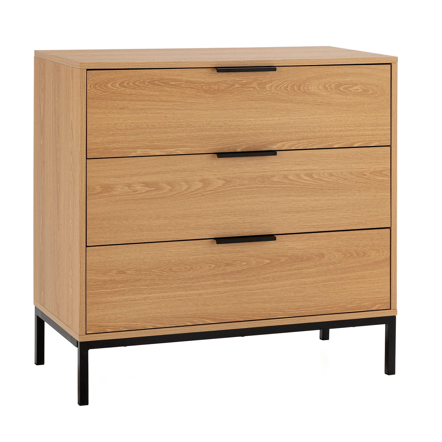 KOMMODE 80/80/40 Auri Eichenfarbe - Honigeiche, Holzwerkstoff (80/80/40cm) - VS Venta-stock