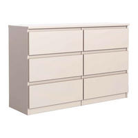 KOMMODE NUDO 120/78,5/39cm mit 6 Schubladen Türen Kaschmir - Kaschmir, Holzwerkstoff (120/78.5/39cm) - MASSENO