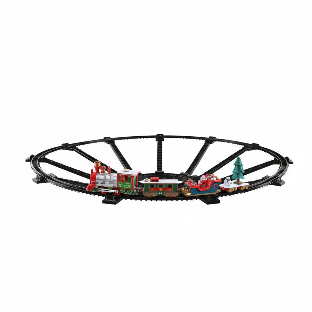 WEIHNACHTSZUG 23 Teile Ø 87,5 cm - Grün, Kunststoff (87.5/35.5cm) - Home Styling Collection