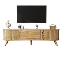 TV-LOWBOARD organisch Rillenoptik 2 Türen 2 Schubladen - Naturfarben, Holz (160/55/36.5cm) - Fortuna Lai