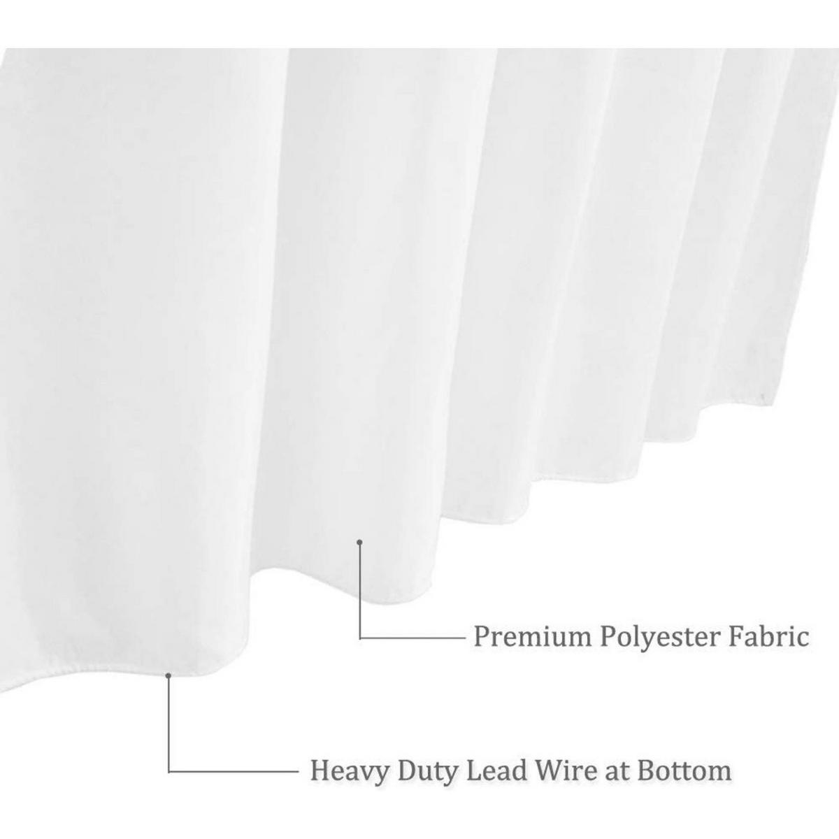 DUSCHVORHANG Weiß Polyester 150 x 180 cm schimmelresistent wasserdicht Ringe - Weiß, Textil (150/180cm) - MCBOSON