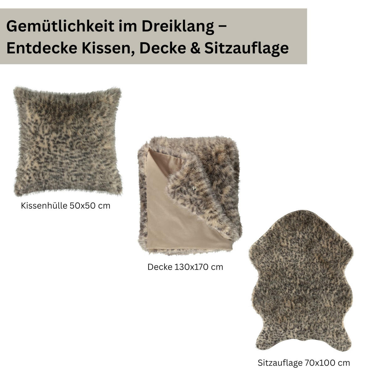 ZIERKISSENHÜLLE LEO - Braun, Textil (50/50cm) - Sportalm Kitzbühel