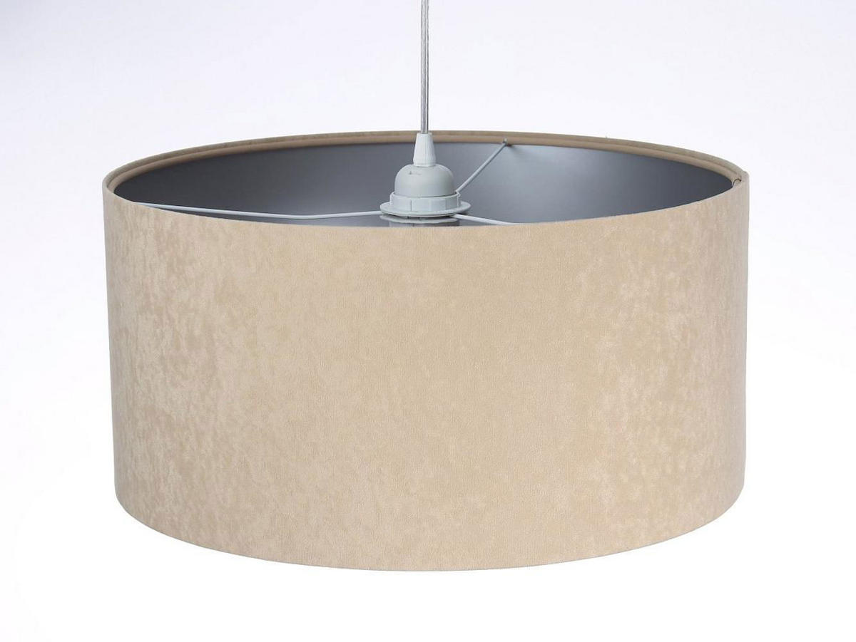HÄNGELEUCHTE Silber 40/20 cm - Beige/Silberfarben, Kunststoff (40/0.6/20cm) - ONZENO