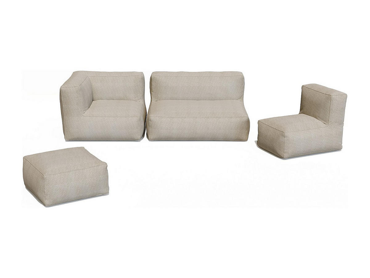 GARTENSITZGRUPPE im Set - 5 -Sitzer - Olefin - beige - NOUMARA - Beige, Textil - Vente-Unique