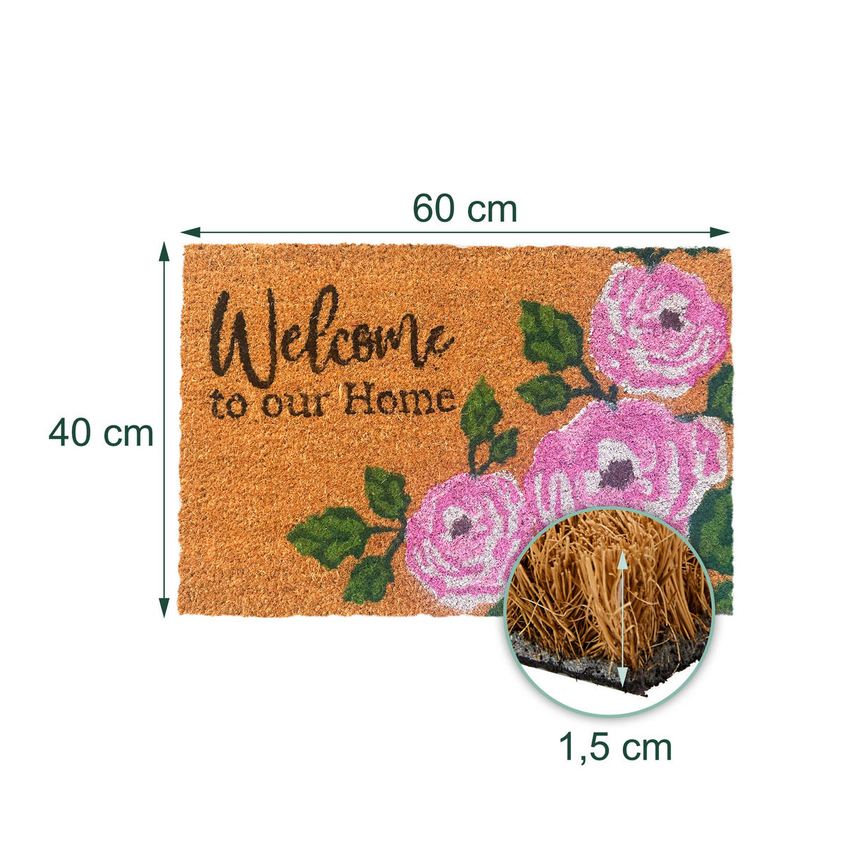ROHOŽ - viacfarebná, textil/plast (60/40cm) - Relaxdays