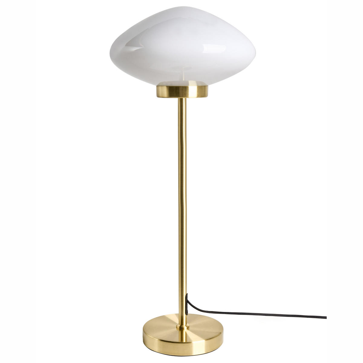 TISCHLAMPE Metall Gold Sibun - Goldfarben/Weiß, Metall (24/24/55cm) - Beliani