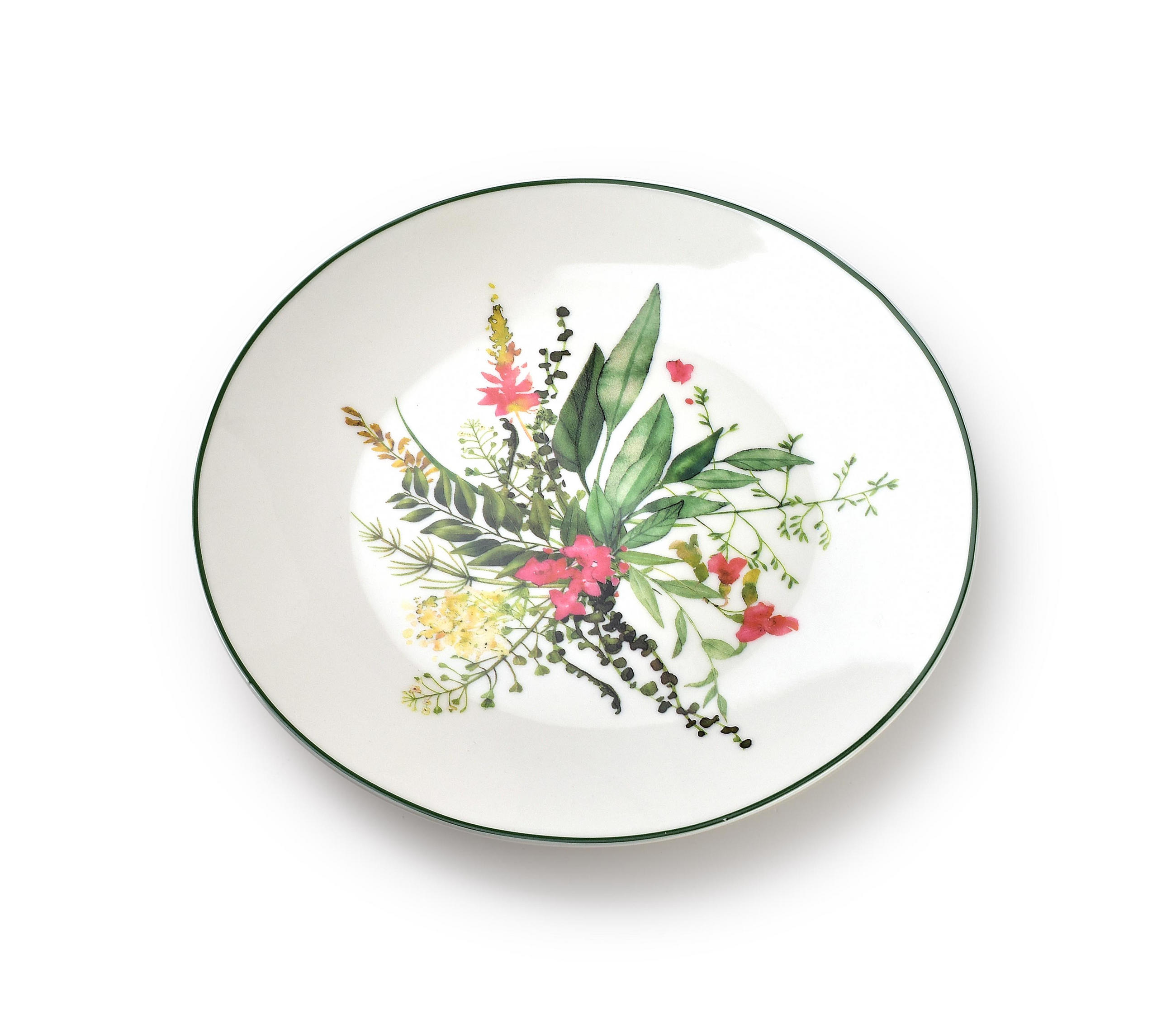 DESSERTTELLER Idyllic Grün 20/20/2.3 cm Keramik - Grün, Keramik (20cm) - Mondex