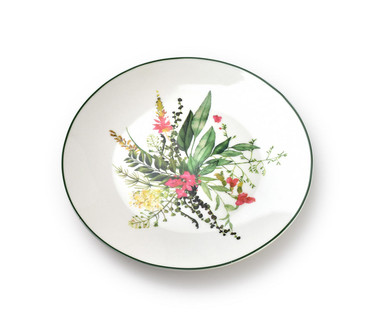 DESSERTTELLER Idyllic Grün 20/20/2.3 cm Keramik - Grün, Keramik (20cm) - Mondex