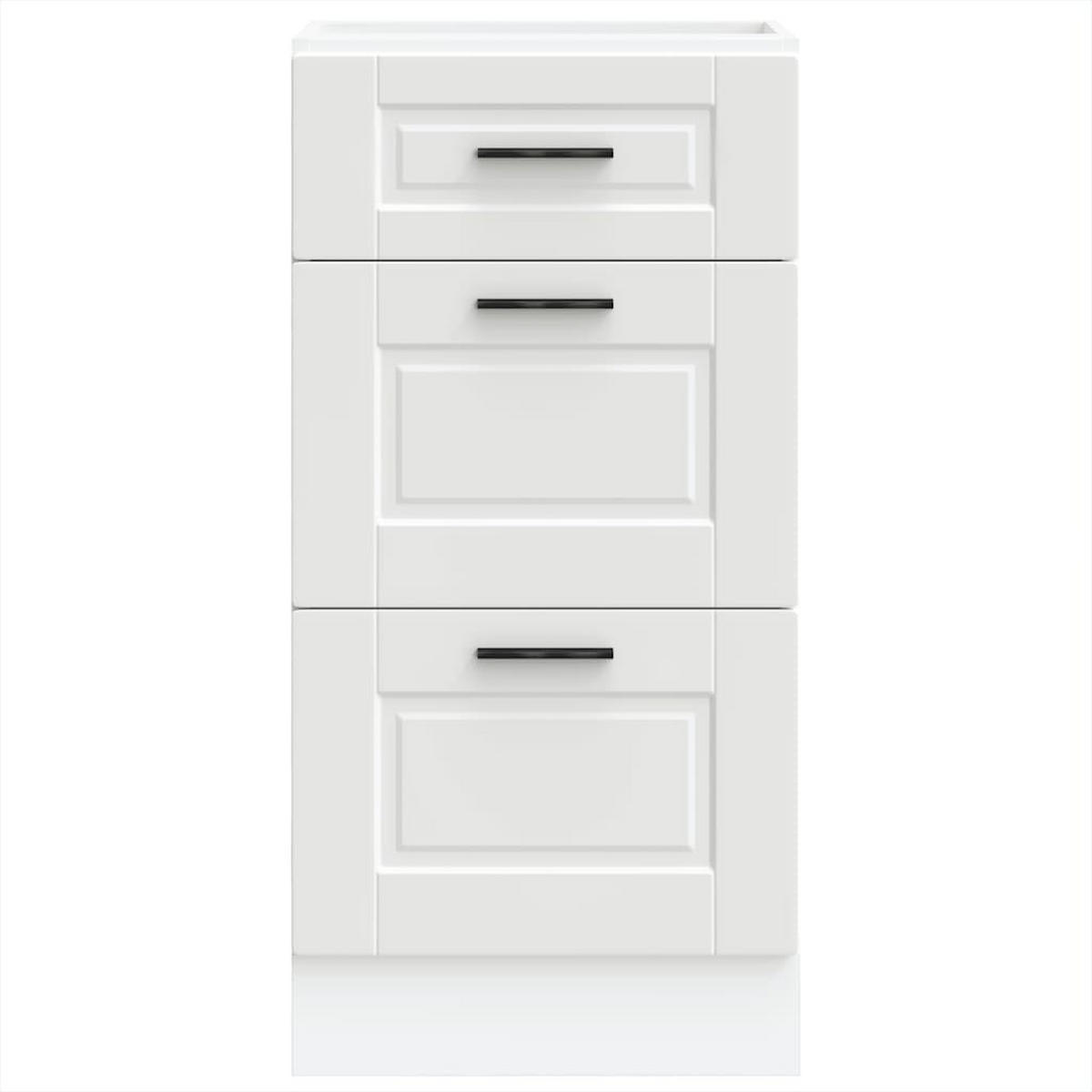 KÜCHENUNTERSCHRANK Porto Weiss Holzwerkstoff - Weiß, Holzwerkstoff (46/81.5/40cm) - vidaXL