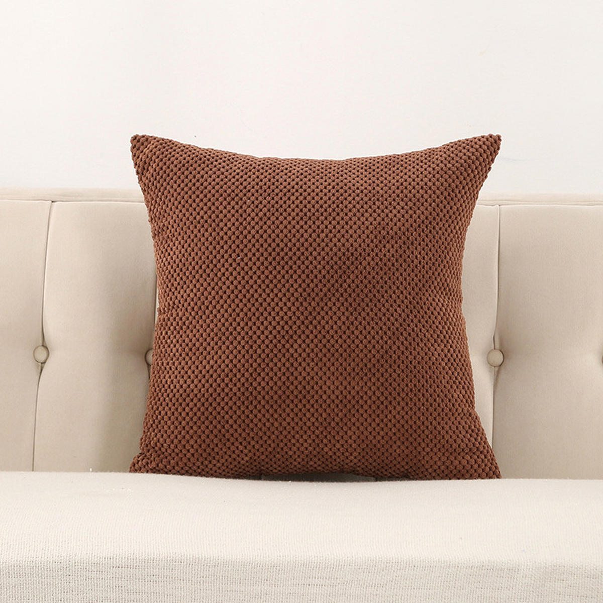 KISSENHÜLLE Polyester 45*45cm,2 Artikel - Currygelb, Textil (45/45cm)