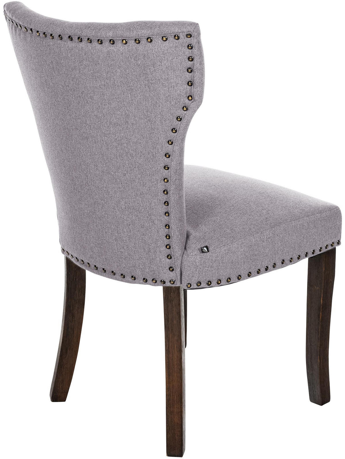 WOHNZIMMERSTUHL 2er Set Stoff grau - Grau, Holz/Textil (52/90/59cm) - CLP