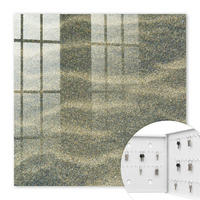 SCHLÜSSELBOX Weiß 30x30 cm – Türöffnung nach rechts - Sandwellen - Grau, Metall (30/30/5cm) - TULUP