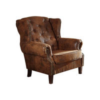 OHRENSESSEL 102x93x102 braun CHESTERFIELD - Braun, Kunststoff (102/102/93cm) - Massivmoebel24
