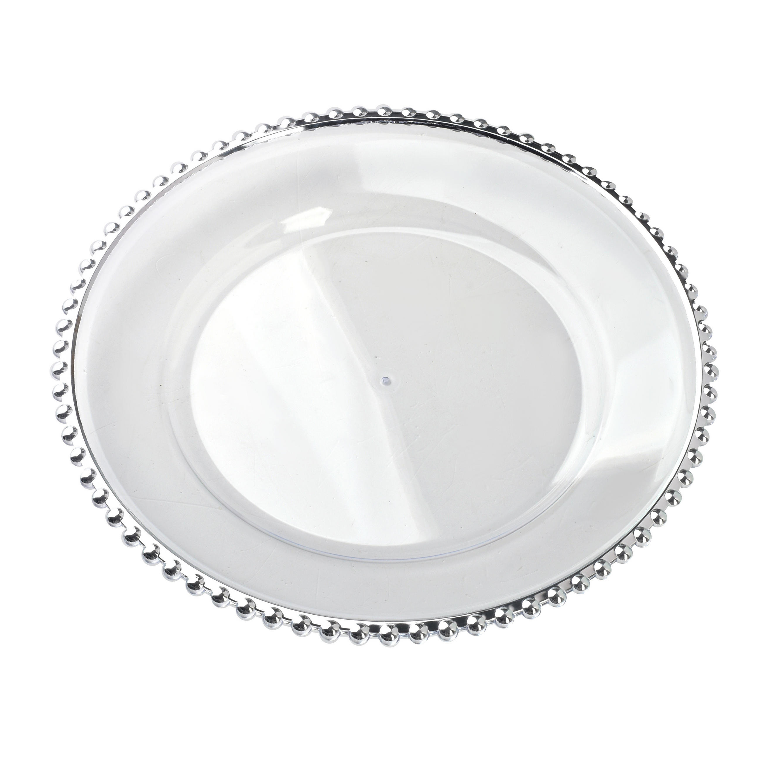 SERVIERTELLER Blanche Silber 33/33/1.5cm Plastik - Silberfarben, Kunststoff (33/1.5/33cm) - Mondex