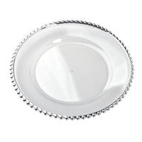 SERVIERTELLER Blanche Silber 33/33/1.5cm Plastik - Silberfarben, Kunststoff (33/1.5/33cm) - Mondex