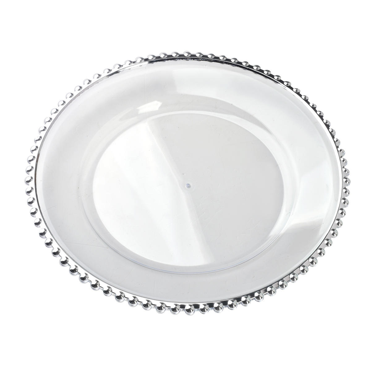 SERVIERTELLER Blanche Silber 33/33/1.5cm Plastik - Silberfarben, Kunststoff (33/1.5/33cm) - Mondex