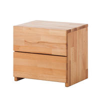 NACHTKOMMODE - Kernbuche massiv - geölt - Naturfarben, Holz (40/37/33cm) - home24