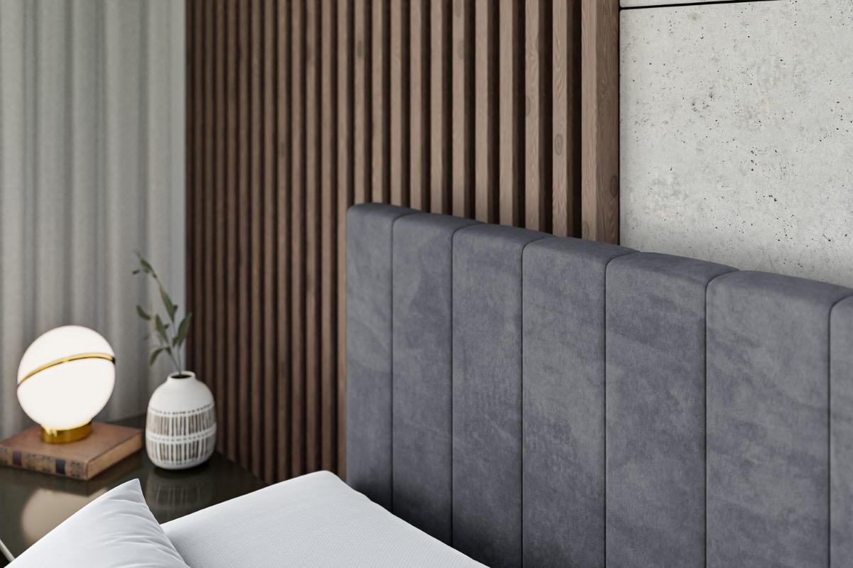 BOXBETT EDITA-Z - 180x200 cm - H4 - Dunkelgrau - Dunkelgrau, Holzwerkstoff (180/200cm) - ALTDECOR