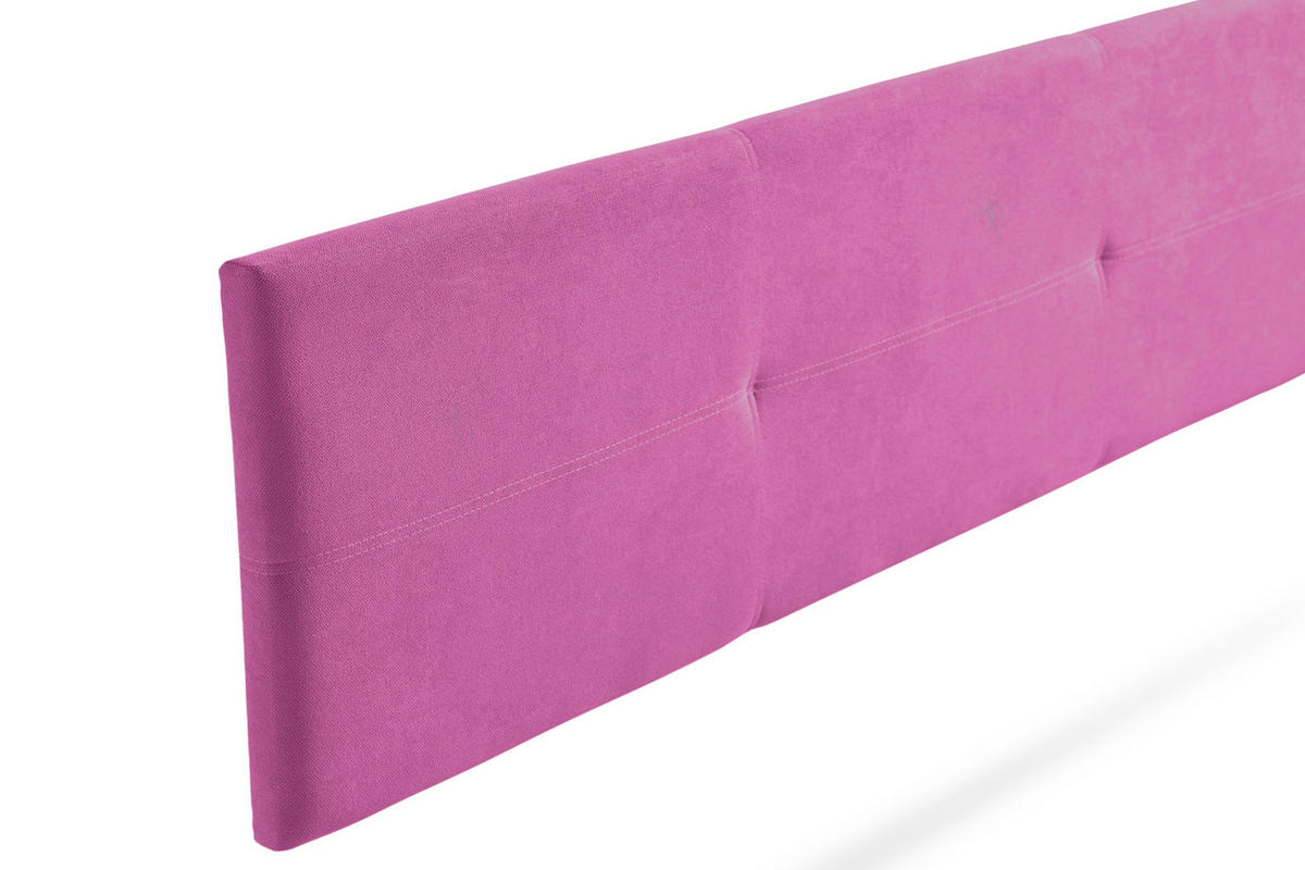 KOPFTEIL gepolstert ALMA Aqualine 145x50x5 cm - Fuchsie - Moonia - Rosa, Holz (145/5/50cm)