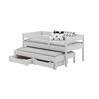 AUSZIEHBETT Junior 160x80 weiß mit Schubladen - Weiß, Holzwerkstoff (80/160cm) - LUKDOM