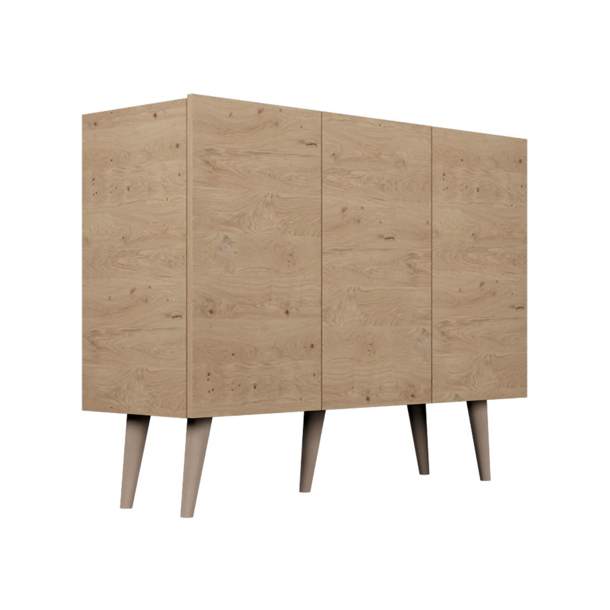 KOMODA Toronto Drvo - smeđa, drvni materijal (120/95.5/40cm) - Petits-meubles