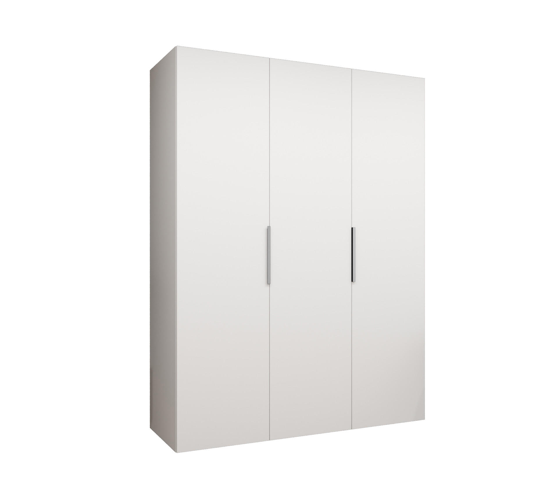 DREHTÜRENSCHRANK 202/150/52 3-türig - Kaschmir/Weiß, Holz (150/202/52cm) - MÖBEL KRYSPOL