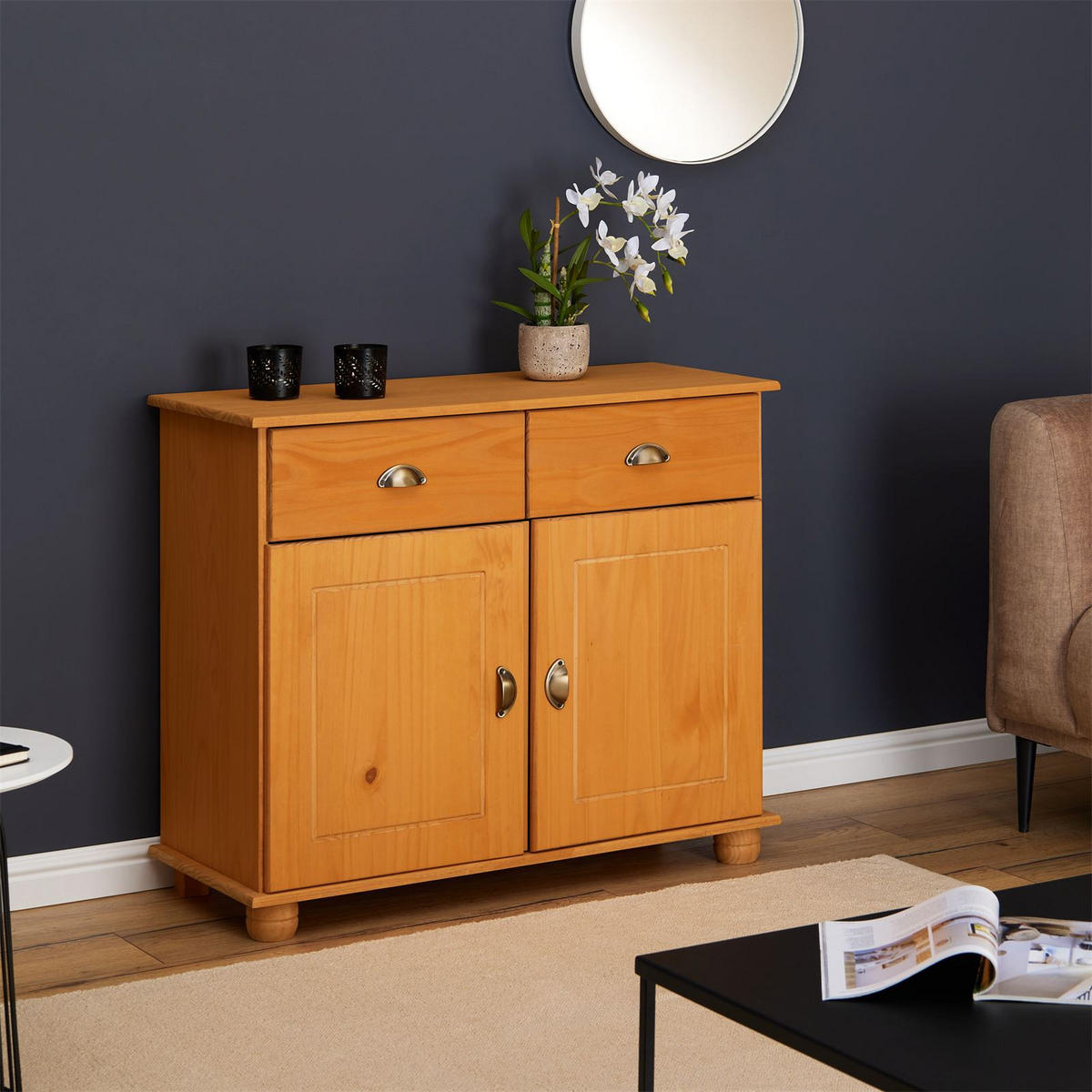 KOMMODE COLMAR - Kieferfarben, Holz (91/79/39cm) - IDIMEX
