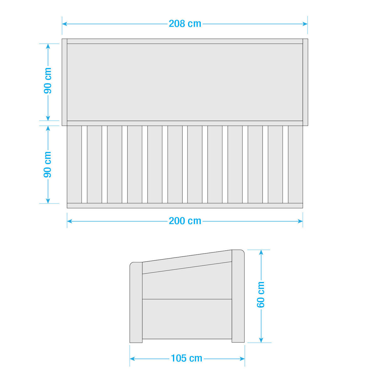 MASSIVHOLZ-FUNKTIONSBETT mit zusätzlicher Liegefläche - Kernbuche massiv, geölt - Kernbuche, Holz (90/200cm) - home24