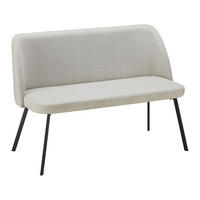 SITZBANK Danielle Creme Mikrofaser Gepolstert - Creme, Holz (115/82.5/65cm) - Bessagi Home
