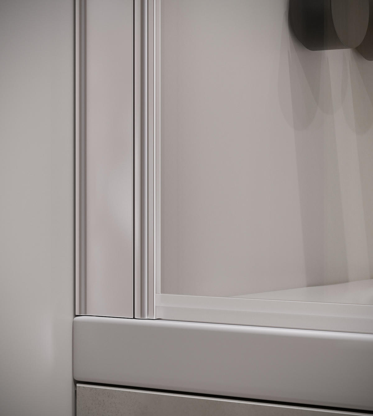 BADEWANNE Torino 1 Teil cm Chrom - 60 x 140 cm - Chromfarben, Glas (60/140cm) - Badplaats