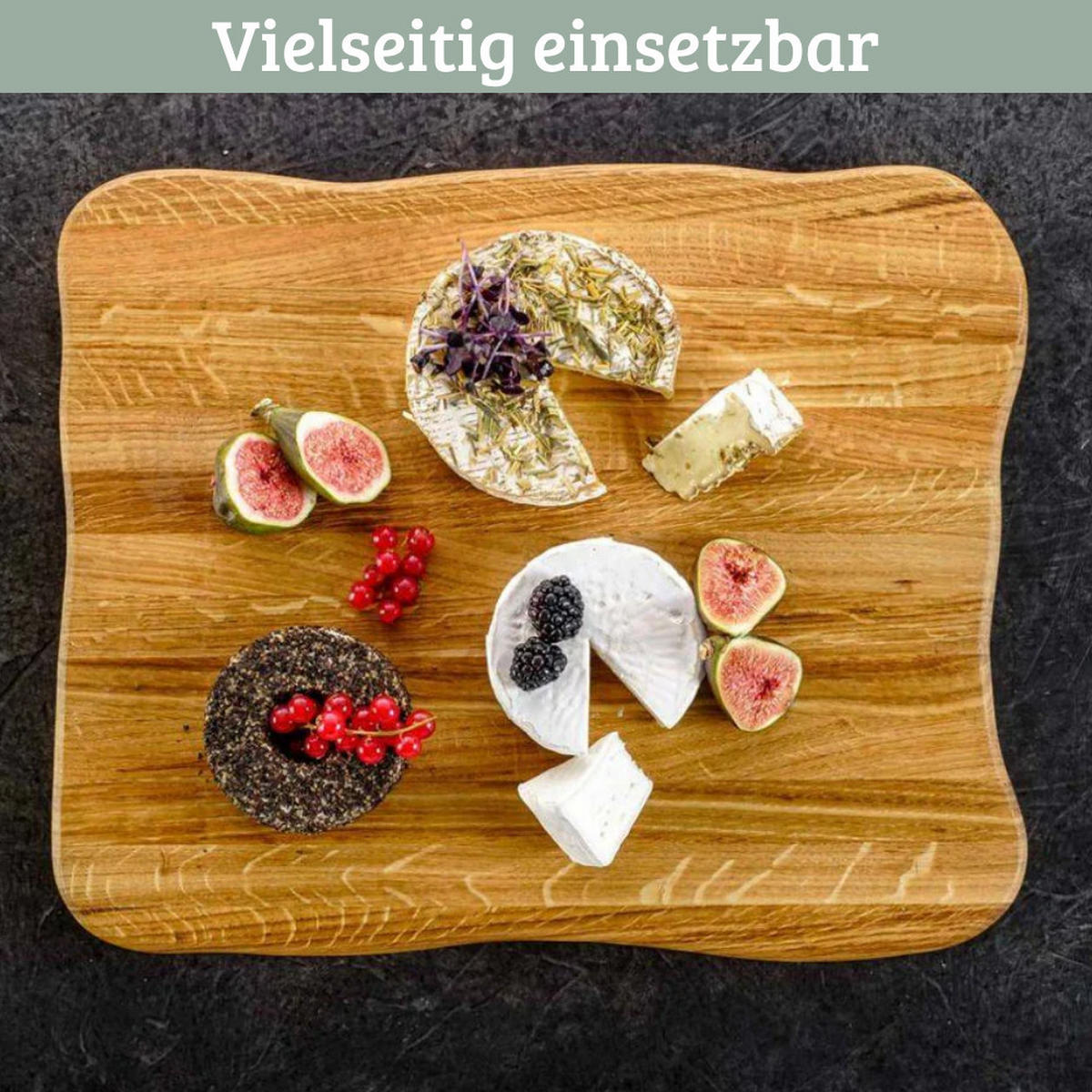 SCHNEIDEBRETT Holz groß DOLU klingenschonend 40x33x4,5 cm Hellbraun - Hellbraun, Holz (40/33cm) - DELUKE