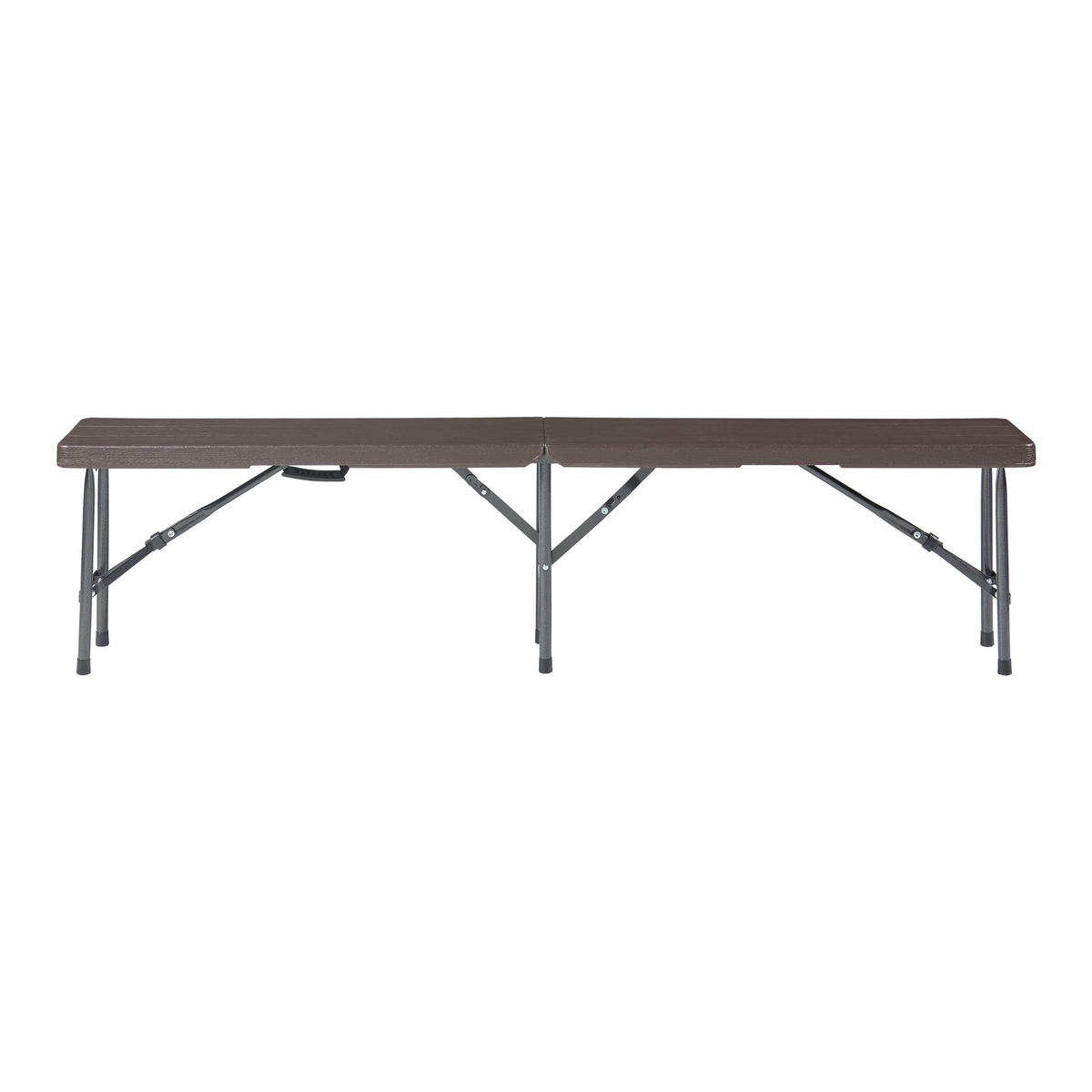 KLAPPBANK Lillestrøm - Dunkelbraun, Kunststoff/Metall (180/43/25cm) - [en.casa]