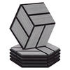 AKUSTIKPANEEL Hexagon Grau 5 Stück - Grau, Holz (30/26/2cm) - Homestyle4u