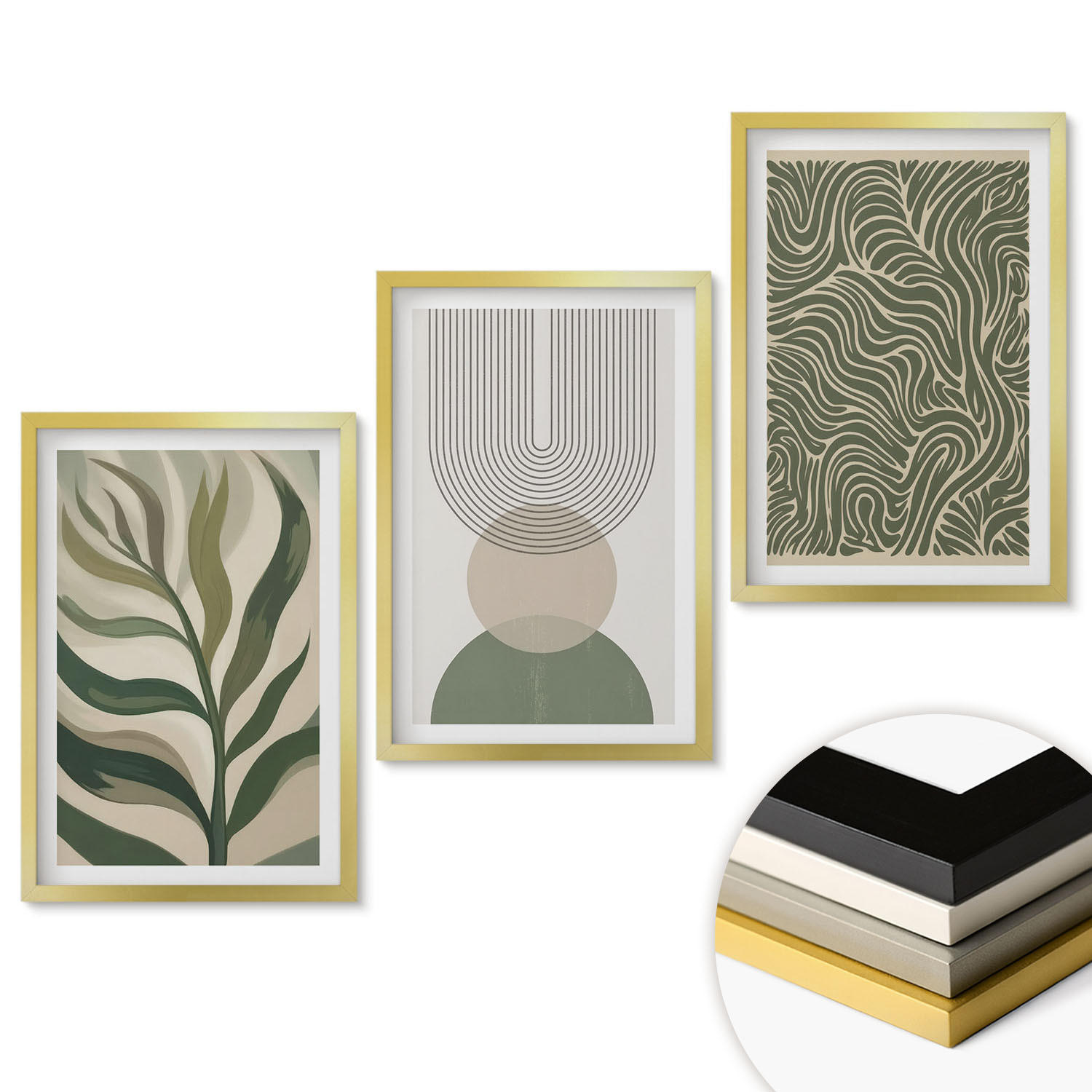 ArtPrintCave Wandbilder Gold 40x60 cm