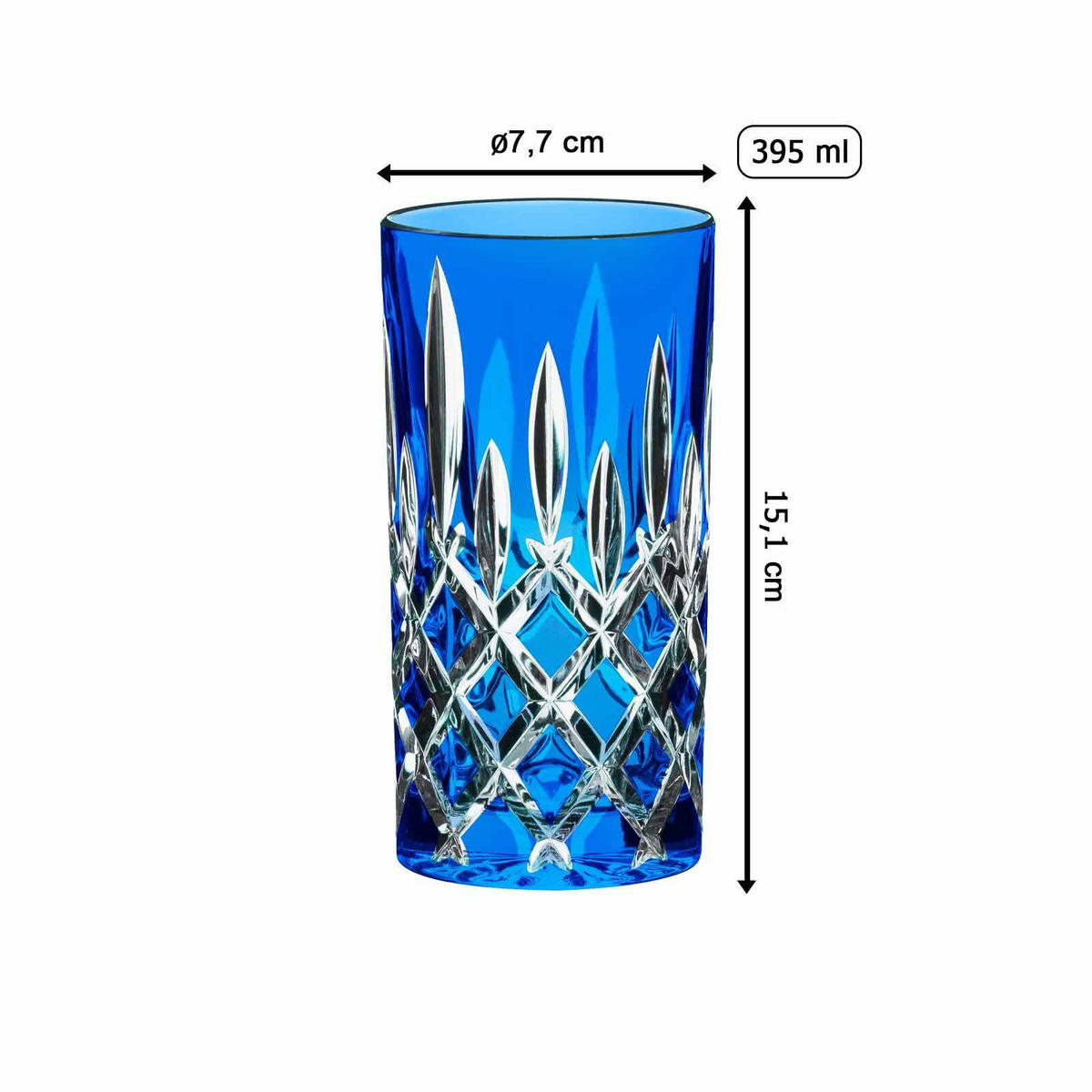 HIGHBALL LONGDRINKGLAS Laudon Dunkelblau 395 ml - Dunkelblau, Glas (0.395L) - Riedel