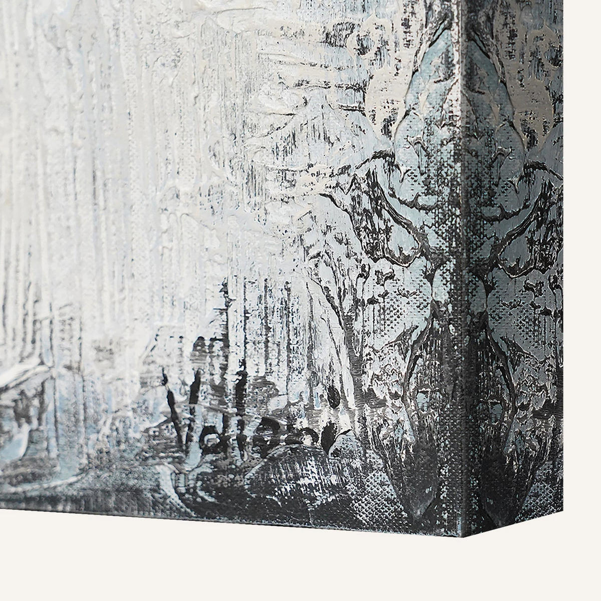 GEMÄLDE Glückliches Schaf auf Keilrahmen 120x80 cm - Grau, Holz (120/80cm) - YS-art gallery