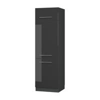 SKŘÍŇKA NA LEDNICI Fame-Line Antracitový vysoký lesk - antracitová/vysoce lesklá černá, kompozitní dřevo (60/206.8/58.1cm) - Vicco