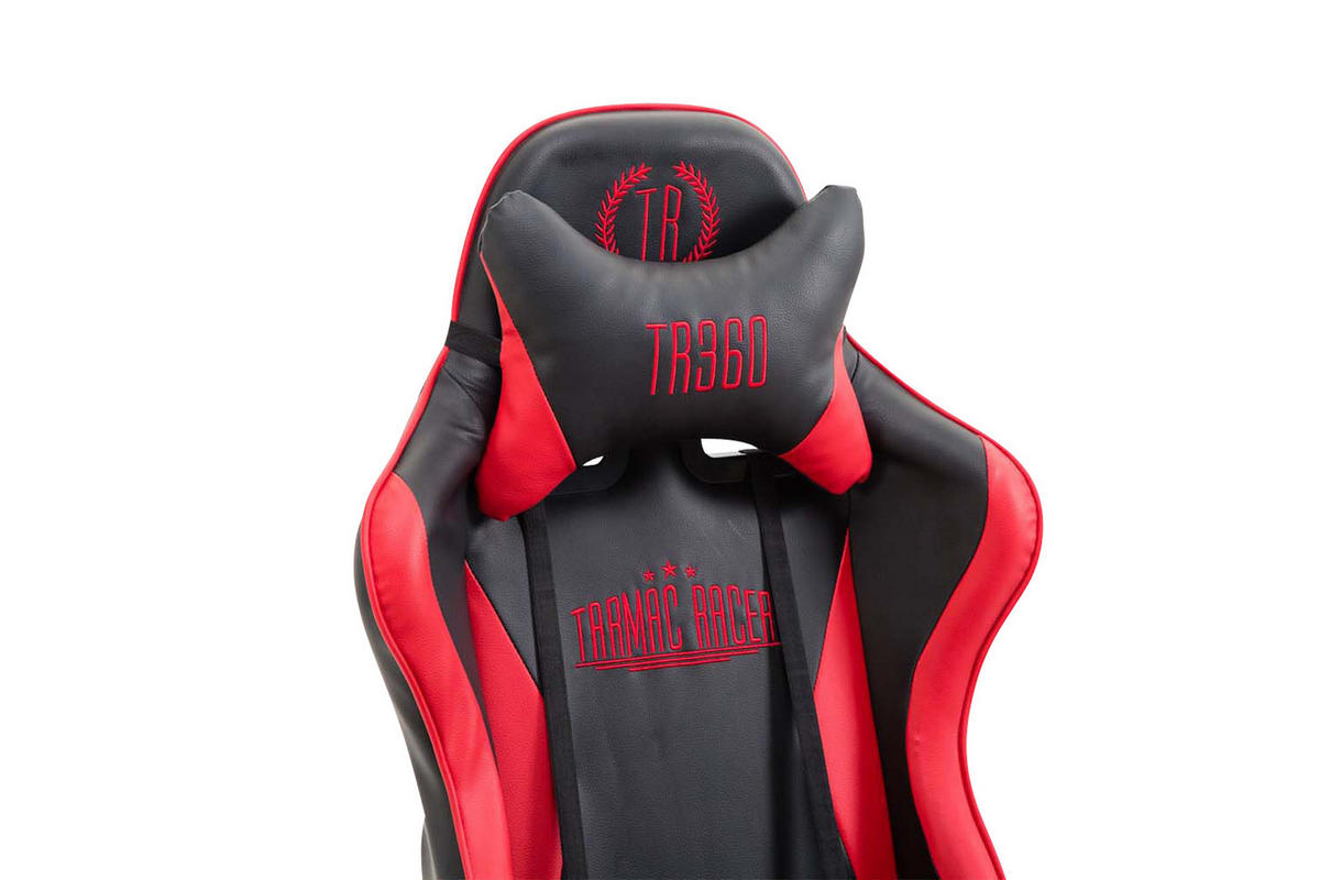 BÜROSTUHL India, Kunstleder Schwarz/Rot - Rot, Kunststoff/Textil (66/131/58cm) - TPFLiving