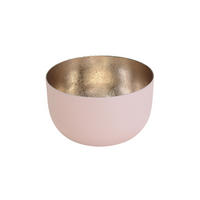 TEELICHTHALTER Madras S, Eisen, Blush / Gold, H 5 cm - Rosa, Metall (6cm) - Gift Company