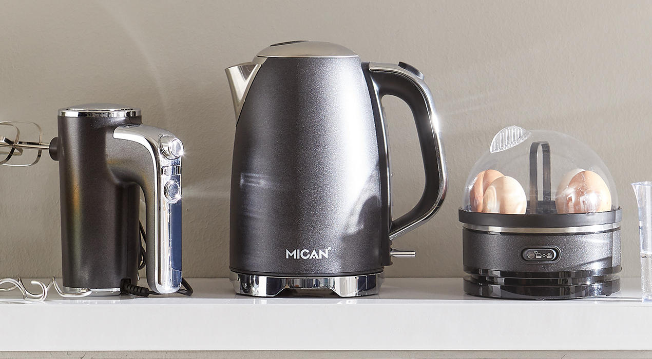 Wasserkocher Mican schwarz matt