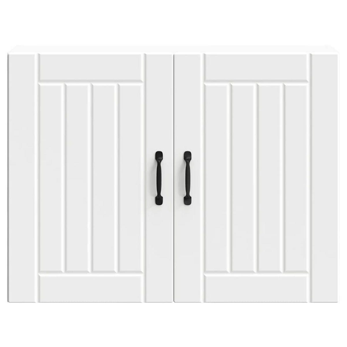 KÜCHENOBERSCHRANK Lucca mit 2 Türen 80/31/60 cm aus Holzwerkstoff Weiß - Weiß, Holz (80/60/31cm) - vidaXL